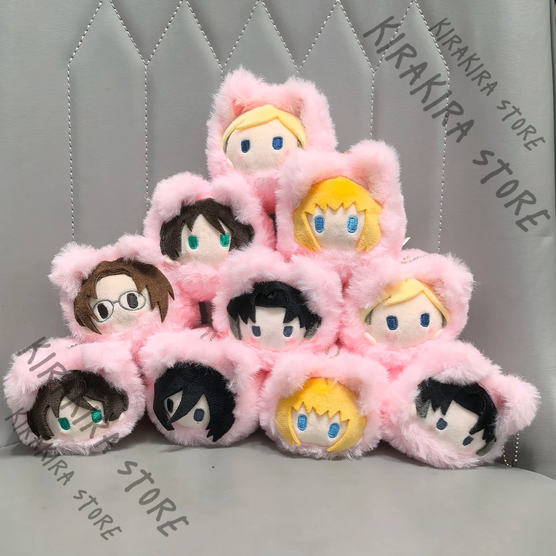 Attacco su Titano Erwin Smith Jean Kirstein Eren Jaeger Mikasa.Ackerman Levi Ackerman Ciondolo in cotone Kawaii Q Versione Maumet Regalo