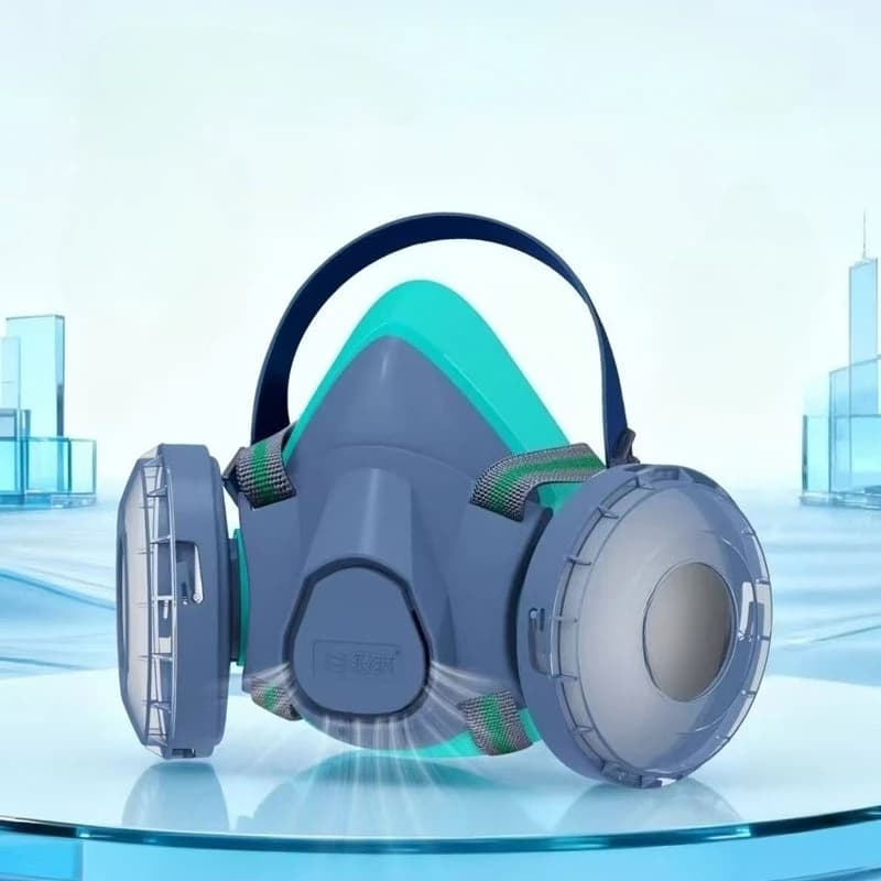 Maschera Protettiva Antipolvere con Filtro Antiparticolato, Respiratore Industriale Antipolvere per Sicurezza sul Lavoro