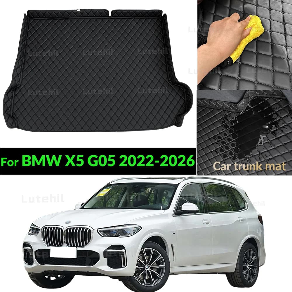 Tappetino per bagagliaio in pelle sintetica 3D per tutte le stagioni per BMW X5 G05 2022 2023 2024 2025 2026, accessori personalizzati CRV