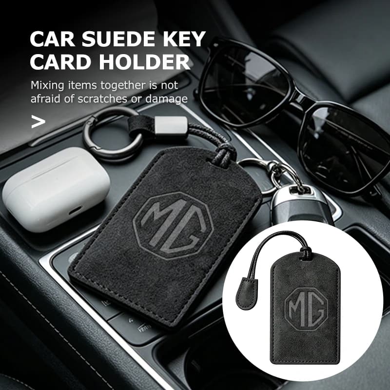 For MG Suede Car NFC Card Key Cover Fob Case Protector Holder Shell Cyberster 3 5 6 7 ZS ES5 ONE HS 4 EV
