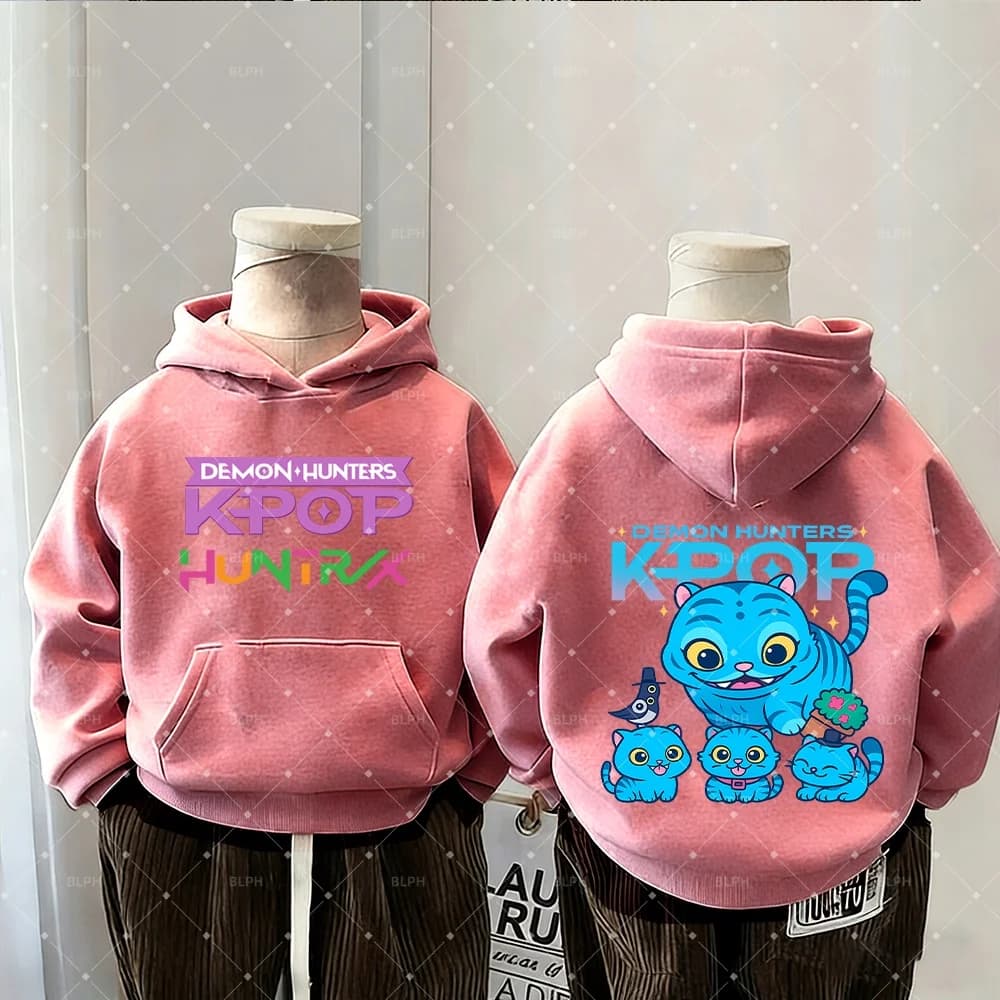 Coordinated Genitor-Son Style Pixel Art KPop Demon Hunters with 'Wheels Nails Blade Mascara' print for Fashion Families