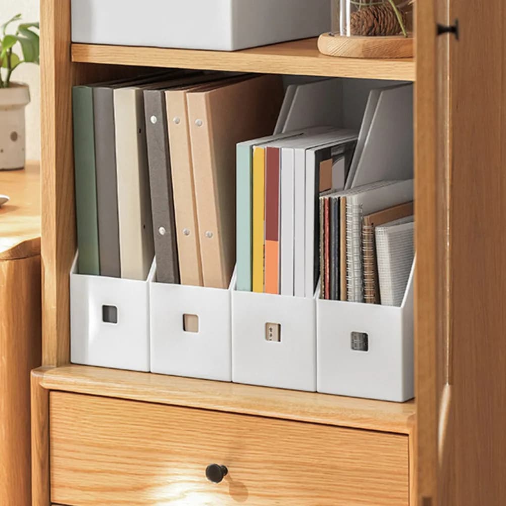 Set di 4 Organizzatori per Documenti in Plastica Trasparente, Sistema di Archiviazione per Casa e Ufficio, Porta Cartelle, Porta Riviste e Lettere