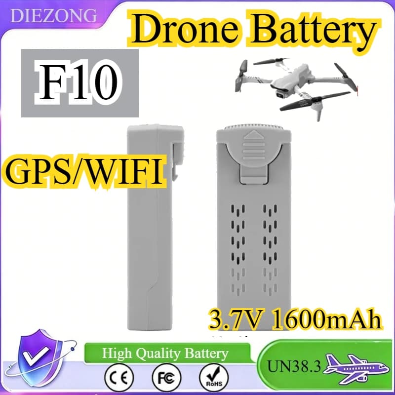 Batteria 4DRC F10 per Drone e Aeromodelli RC 3.7V 1600mAh, Batteria WIFI/GPS per Quadricottero F10, Vendita all'Ingrosso