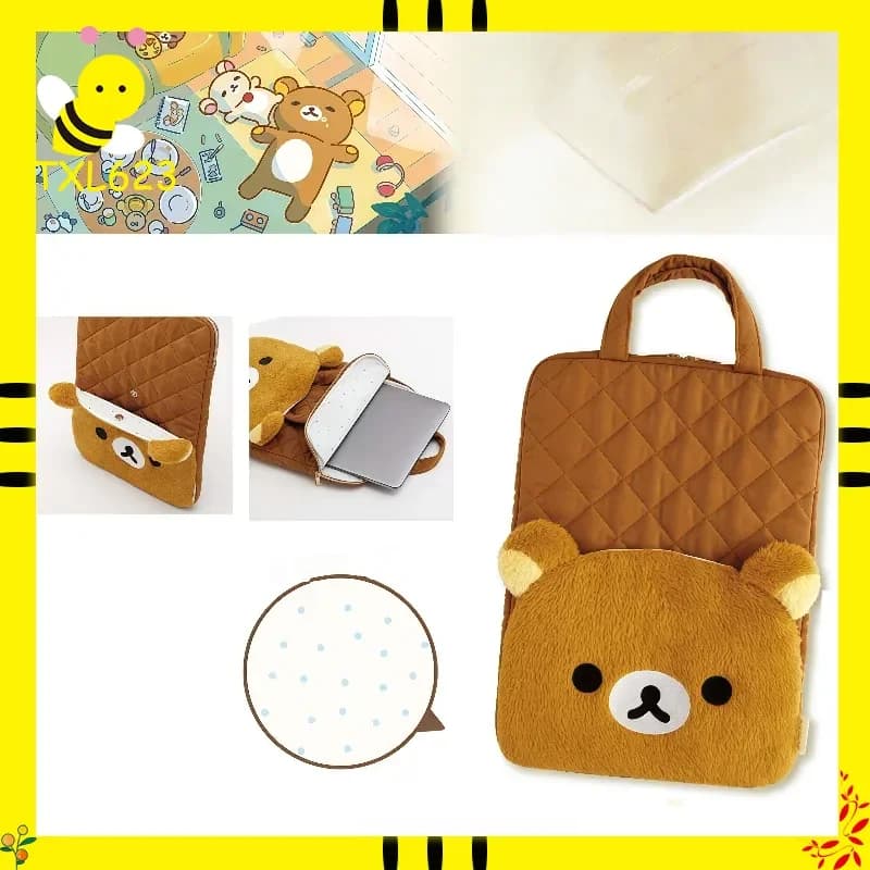 Custodia Protettiva Antiurto per Laptop Rilakkuma con Design Cartone Animato per Notebook da 13, 14, 15 Pollici