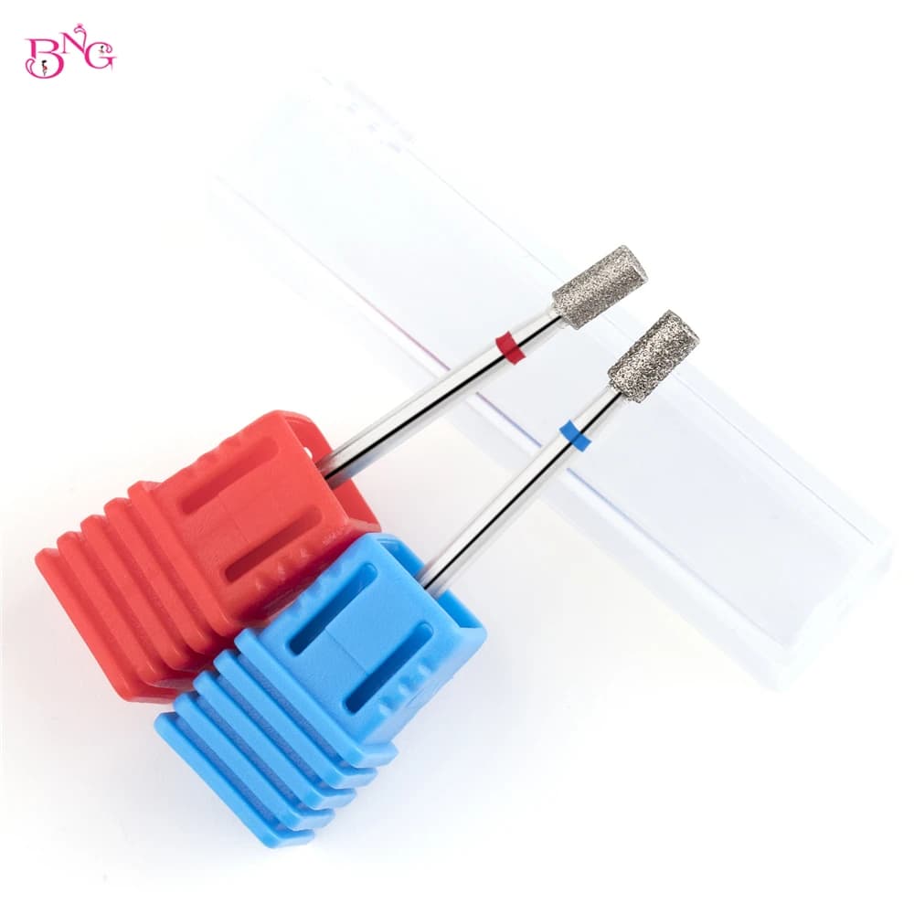 BNG Barile Punta da trapano per unghie diamantata 3/32 "Frese per manicure con fresa rotativa Accessori per trapano per unghie elettrico Strumenti per mulino per unghie