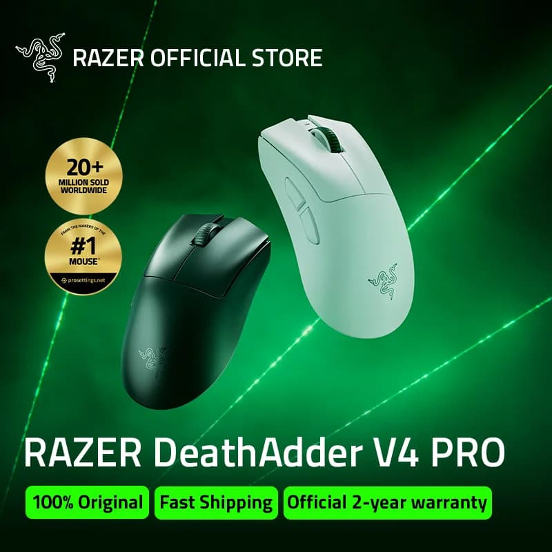 Razer DeathAdder V4 Pro Native 8K Wireless Lightweight Gaming Mouse for PC