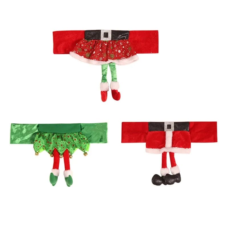 Christmas Chair Covers Set Belt Style Elf Design Girls Skirt Pattern Christmas Home Dress 2025 New Trends