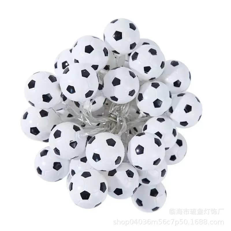 1.5m 10led Football Light String Soccer Theme Party DIY Happy Football Birthday Party Decor Kids Favor