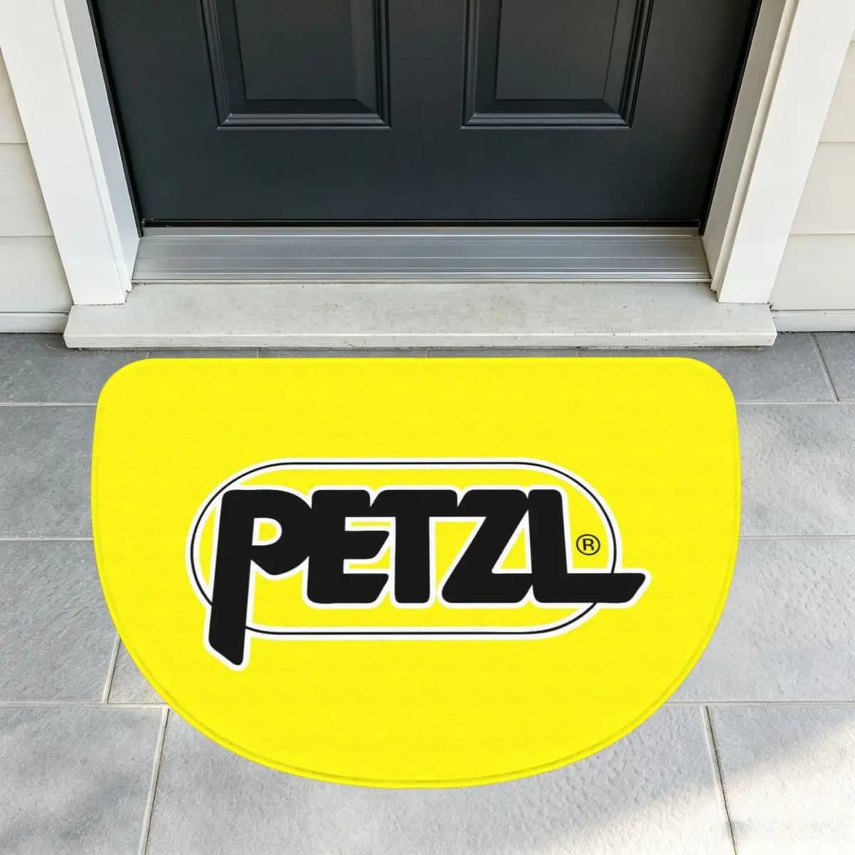 Sport Climbing Petzl Soft Flannel Half Round Doormat Non Slip Bathroom Mat Absorbent Floor Carpet for Living Room
