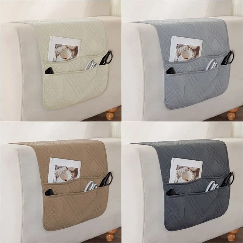 Armrest Organizer for sofa with pockets, non-sports chair, hanging glove bags, protective cover for armrests for chair, remote control