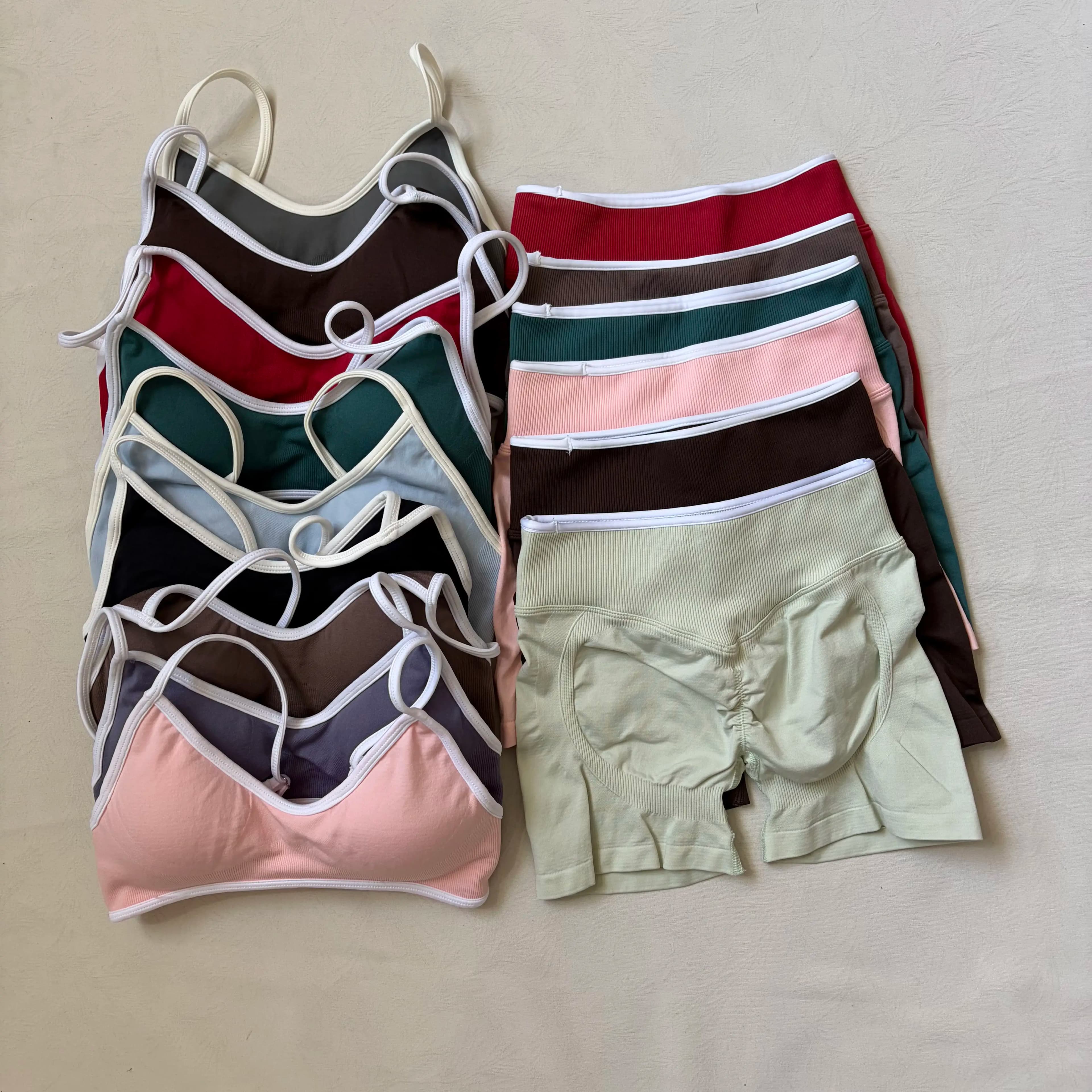 Completo Yoga a Rapida Asciugatura, Tuta Sportiva Fitness a Vita Alta, Leggings Modellanti, Abbigliamento Esterno per Corsa, Completo Yoga a Due Pezzi