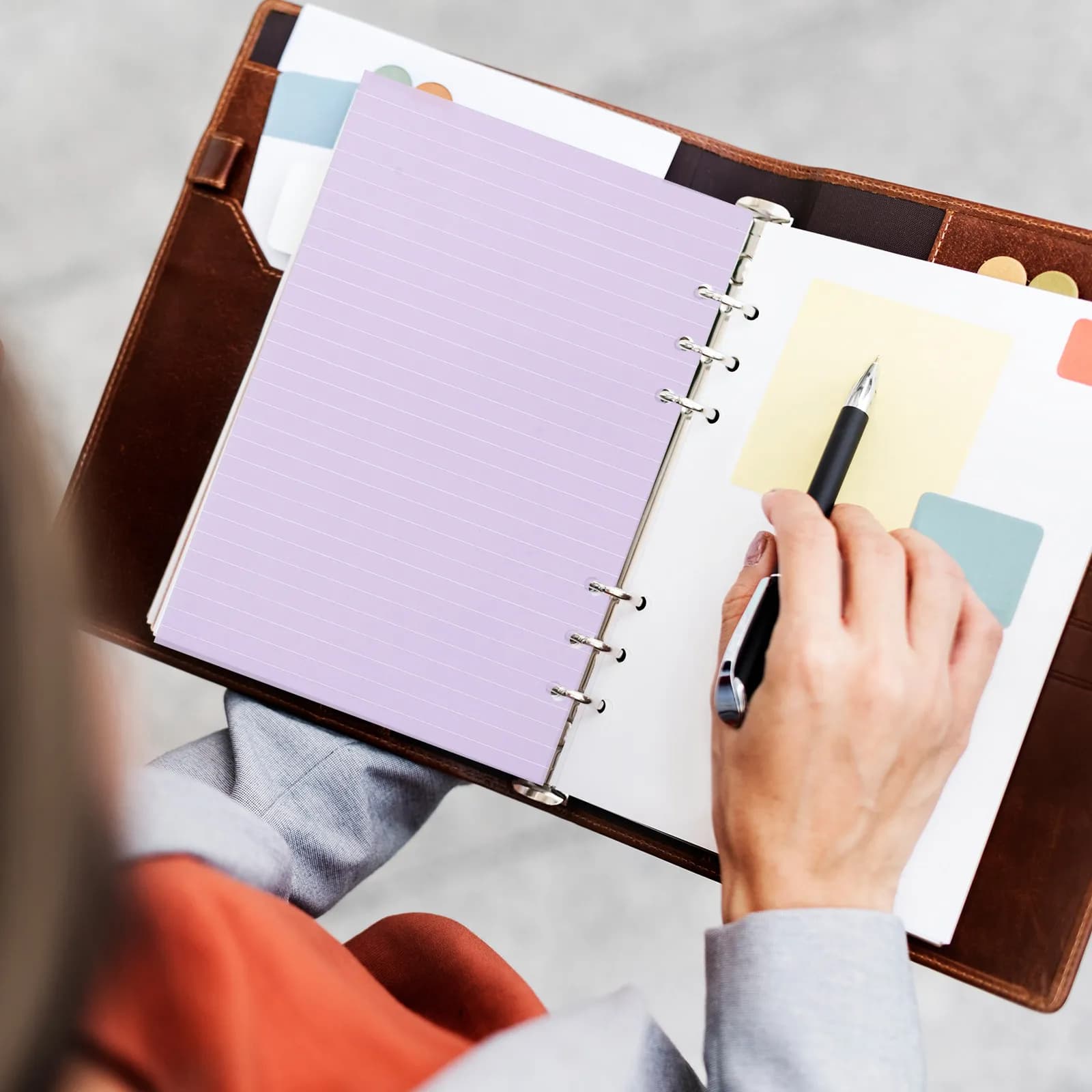 Detachable Loose-Leaf Notebook Refill Paper Smooth Writing Lined Notepad Replacement Inserts for Planner Binder Filler