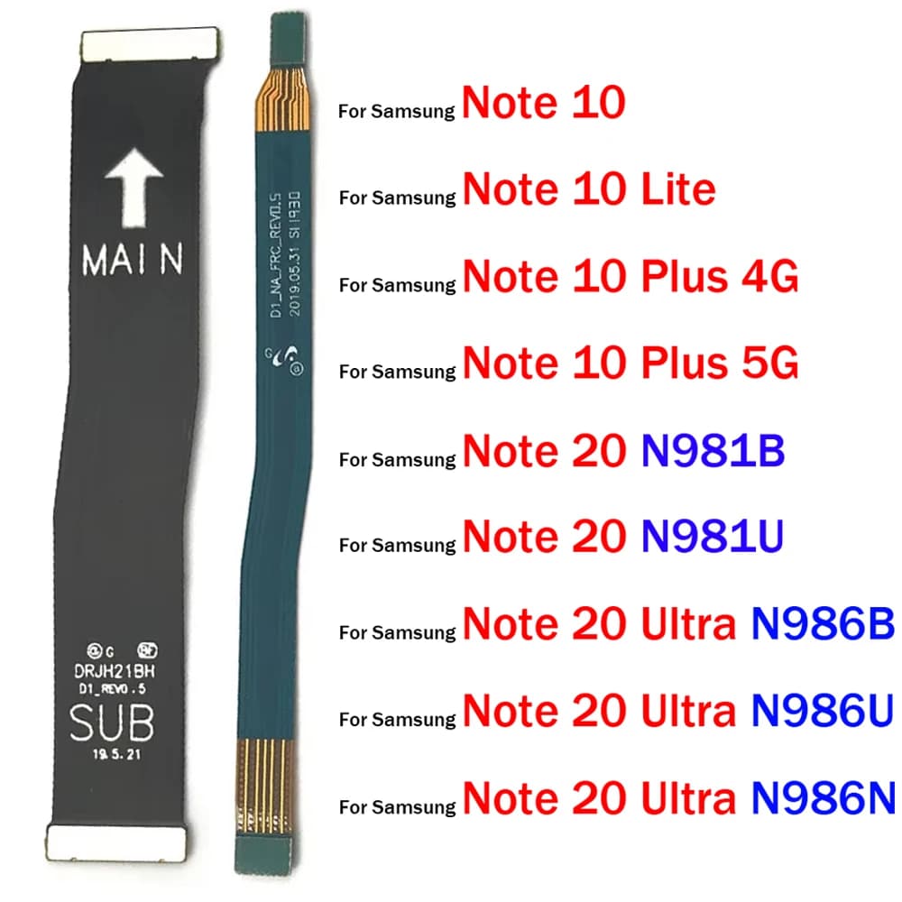 Cavo flessibile della scheda madre del connettore della scheda principale dell'antenna segnale Wi-Fi per Samsung Note 10 Plus Lite / Note 20 Ultra N981B N981U N986B