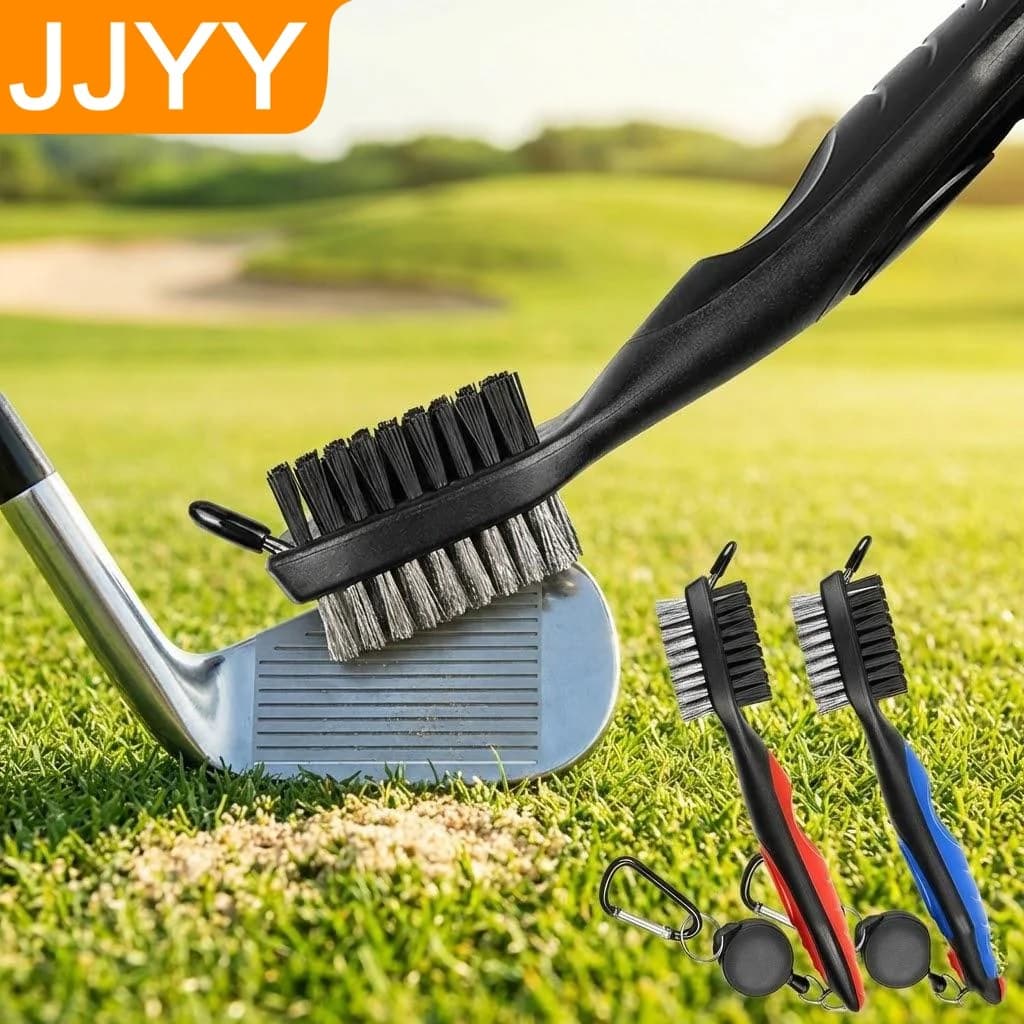 Spazzola per la Pulizia delle Mazze da Golf a Doppia Faccia, Pulitore per Scanalature, Spazzola Multifunzione per Scanalature e Superfici, Strumento per la Pulizia Domestica
