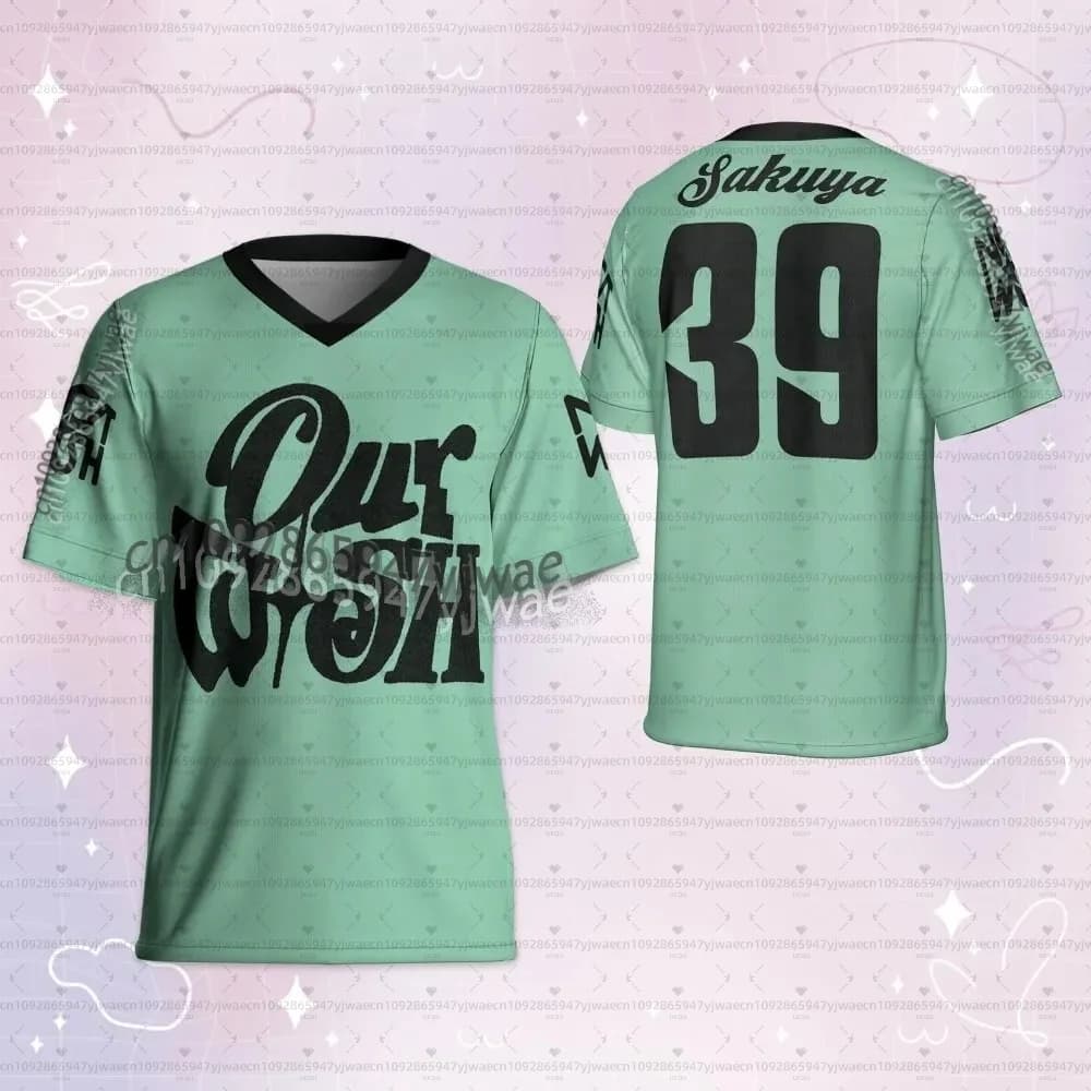 Maglia da Calcio Kpop NCT Wish 2026 da Donna, T-Shirt a Maniche Corte Regalo per i Fan