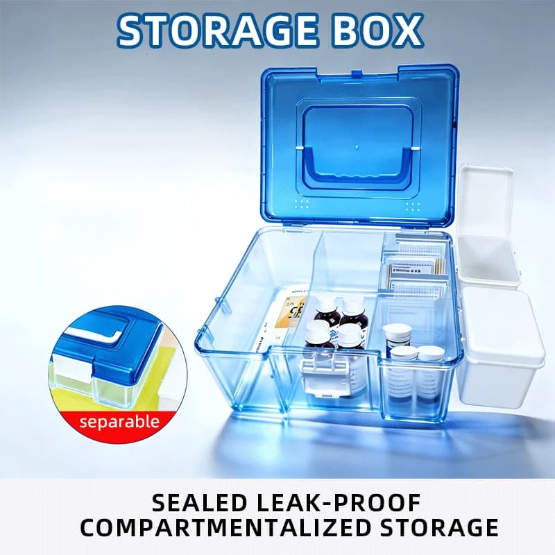 Blood glucose meter storage box plastic storage box product sorting box medical kit household use portable first aid kit