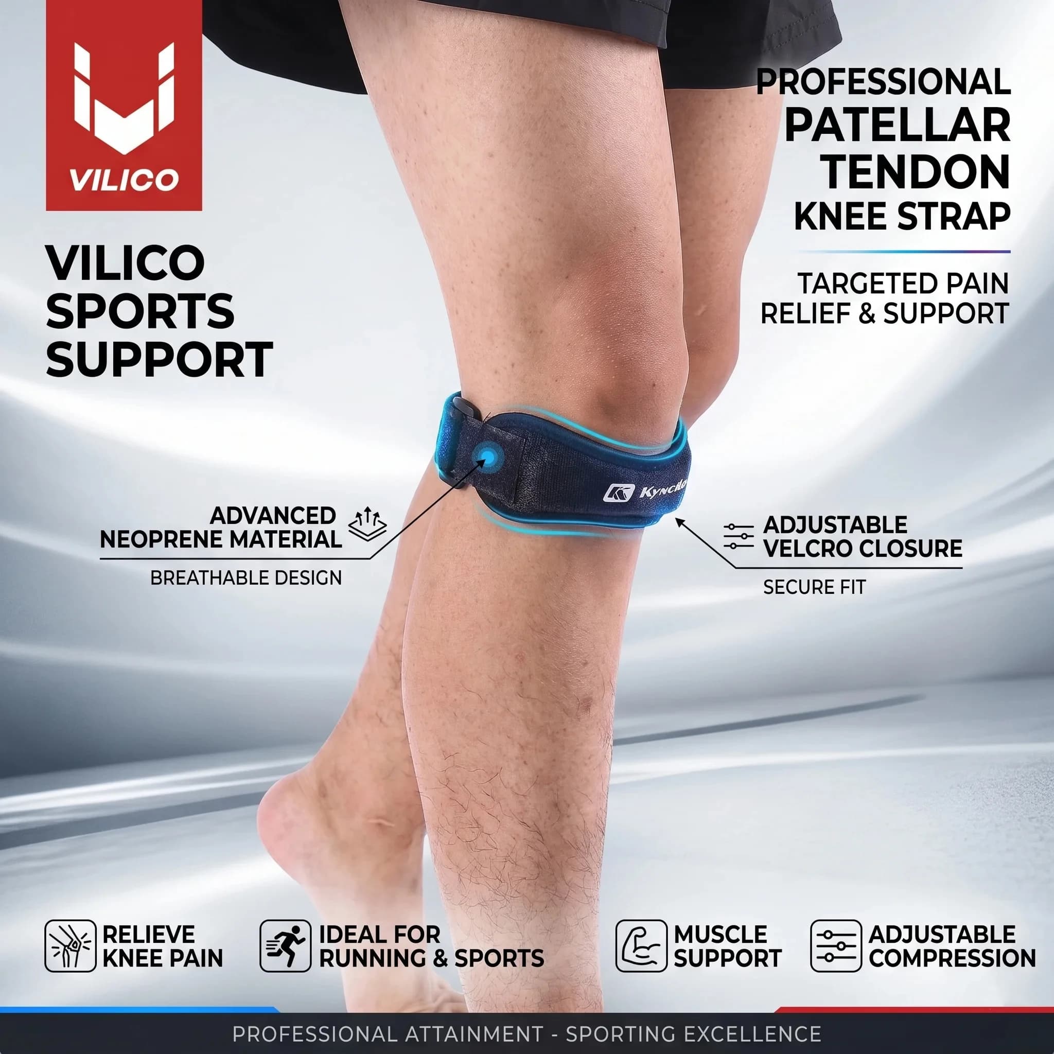 Single-pack Orthopedic Knee Pad, Knee Joint Support, Relieves Joint Pain, Patella Protection, Adjustable Sports Knee Brace