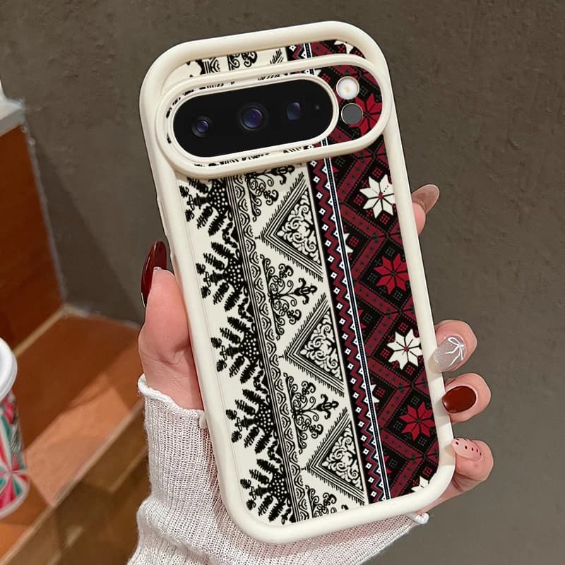 Custodia per telefono modello totem vintage per Google Pixel 10 9 8 7 Pro 9A 8A 7A Pixel 9 10 Pro XL Custodia morbida in TPU tinta unita antiurto