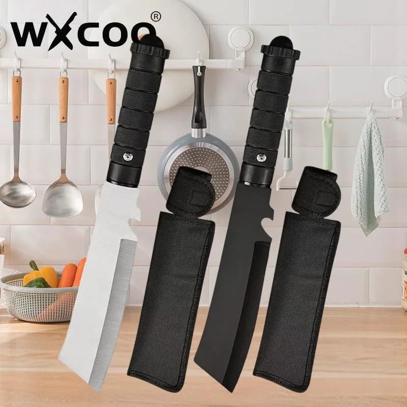 WXCOO Coltello da chef da cucina martellato forgiato Affettatrice per verdure Chopper per frutta Taglierina per carne da cucina multifunzionale Elevata durezza