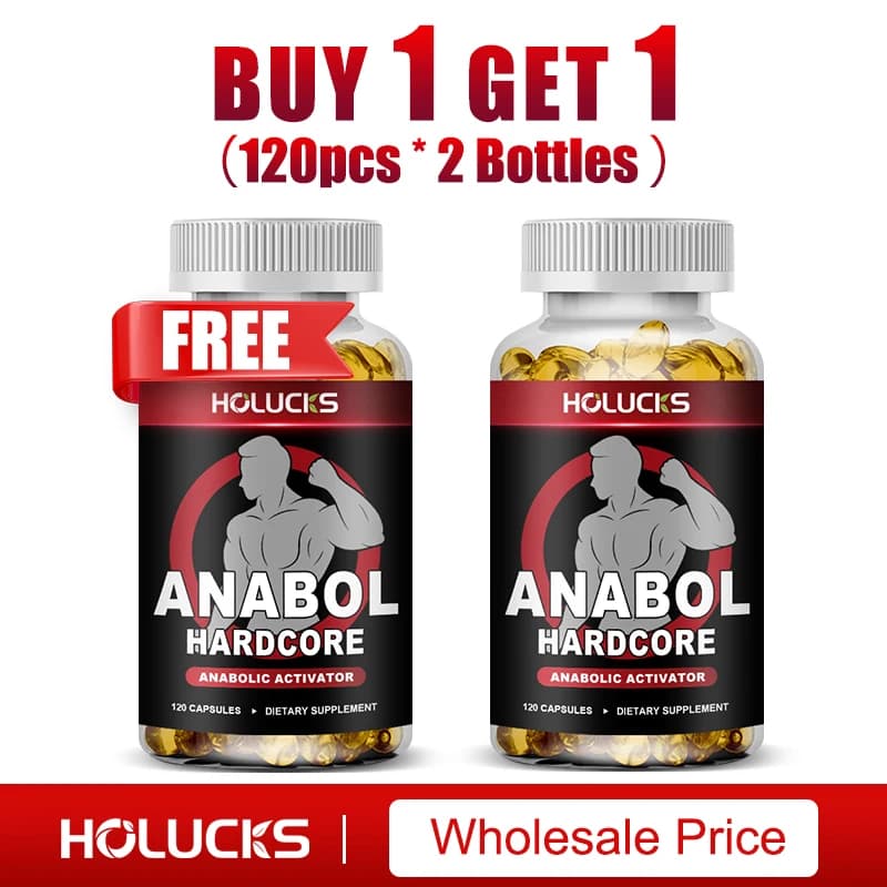 ANABOLIC Muscle Builder per uomo, aumenta energia, forza e resistenza, favorisce la sintesi di proteine muscolari, supporta l'equilibrio ormonale