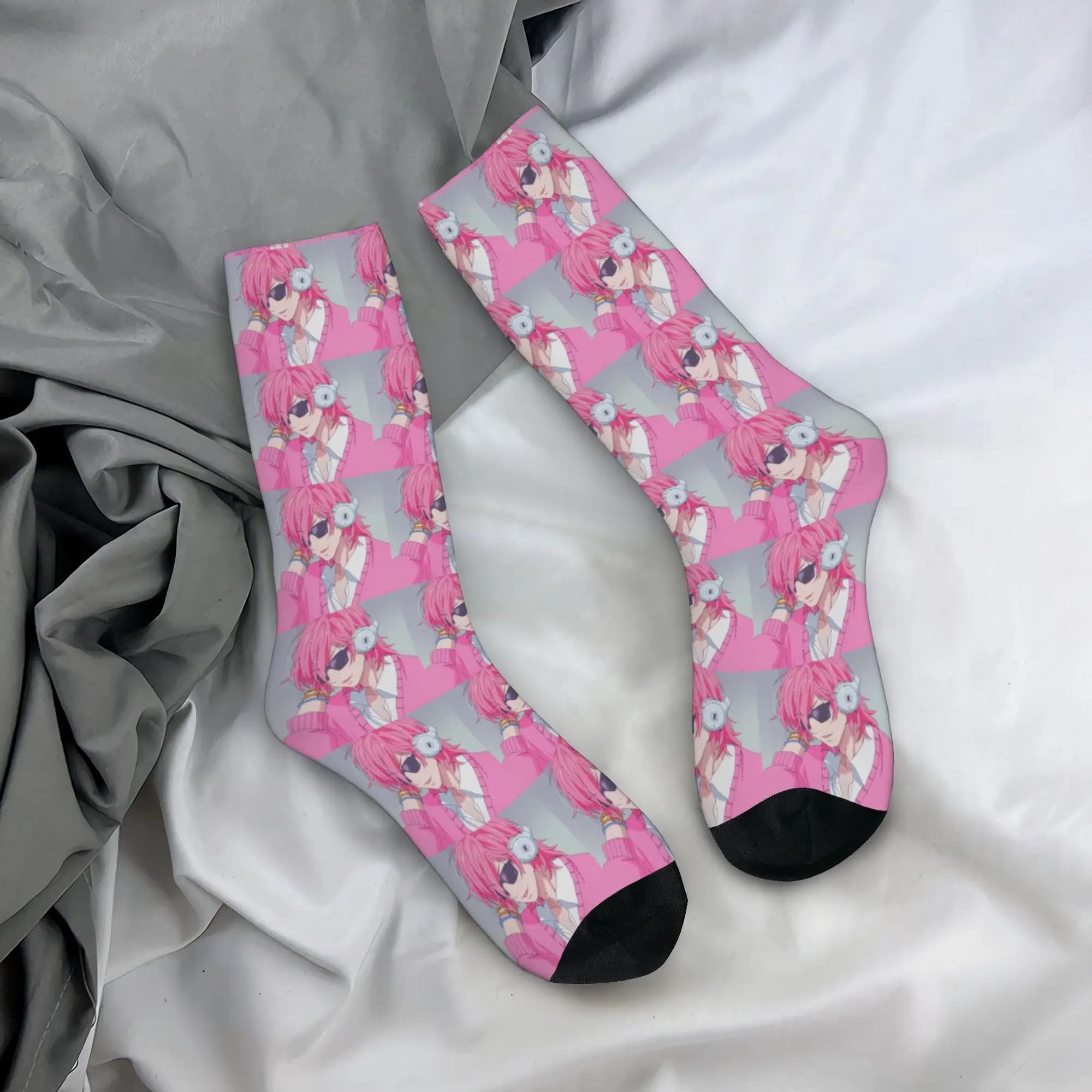 Yarichin B Club Yuri Socks Calze per il tempo libero per adulti e uomini, calze morbide per esterni, modello autunnale, calze antiscivolo