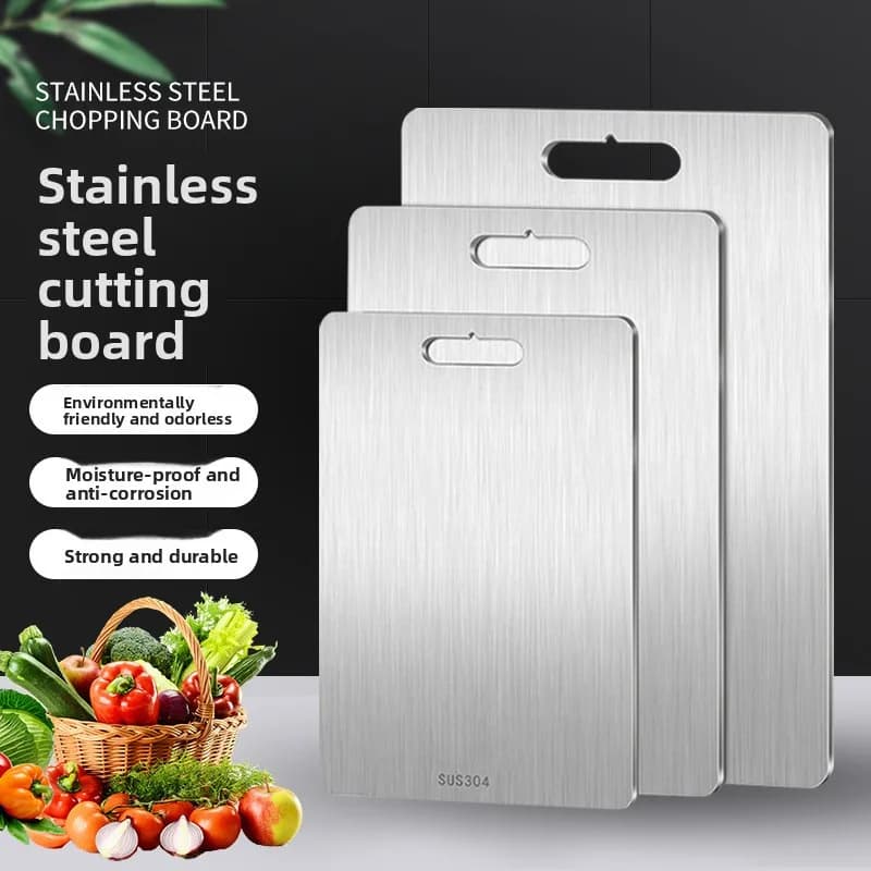 Stainless steel double-sided cutter with hole to hang round kitchen utensils set for home use