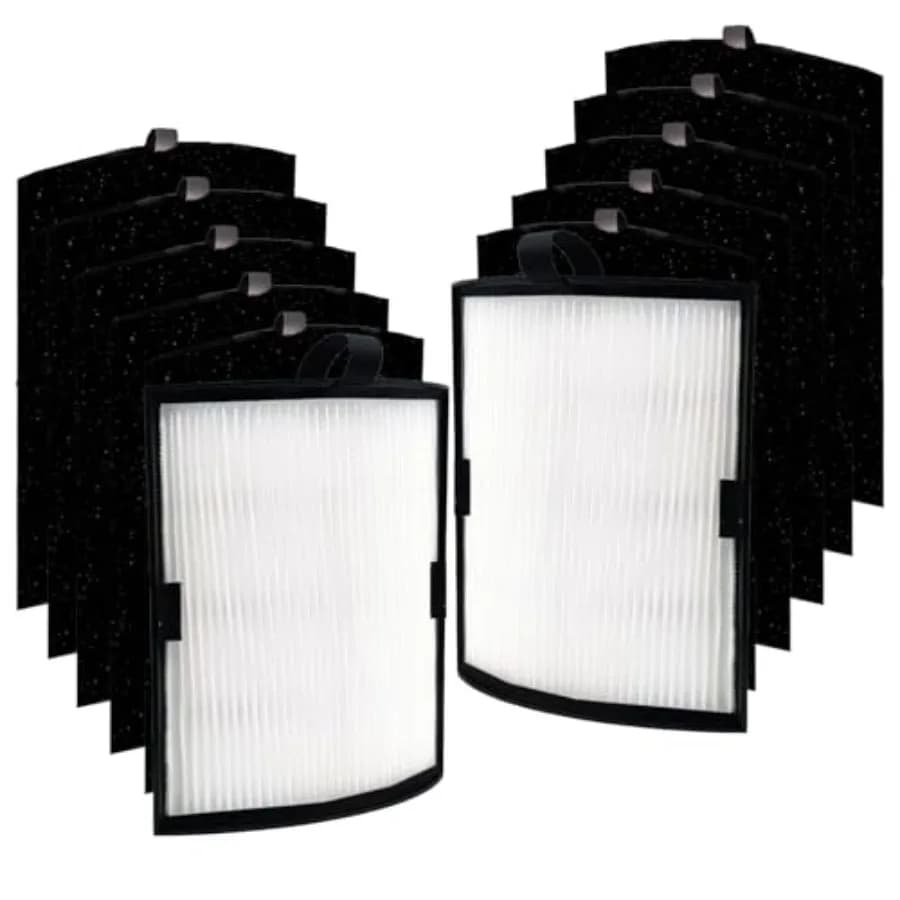 Filtro H-HF500-VP per Purificatore d'Aria Hunter HPF500 Tower, Compatibile con HP500FBLS HP500FGRS HP500FWHS, per Soggiorno e Camera da Letto - Confezione da 2