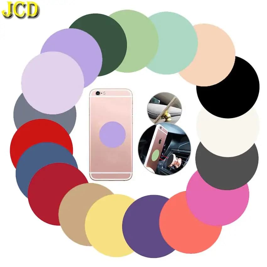 JCD 5 pezzi piastra metallica magnetica per supporto per telefono per auto supporto universale per adesivo per disco in lamiera di ferro supporto magnetico per telefono cellulare per iPhone