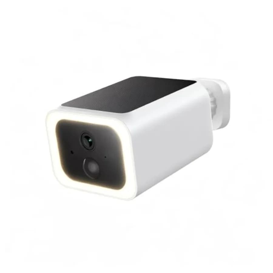 Telecamere di Sicurezza Luna Wireless da Esterno con Batteria e Pannello Solare, Faretto, Wi-Fi 2.4GHz, Rilevamento Umano Smart GenAI, Cloud
