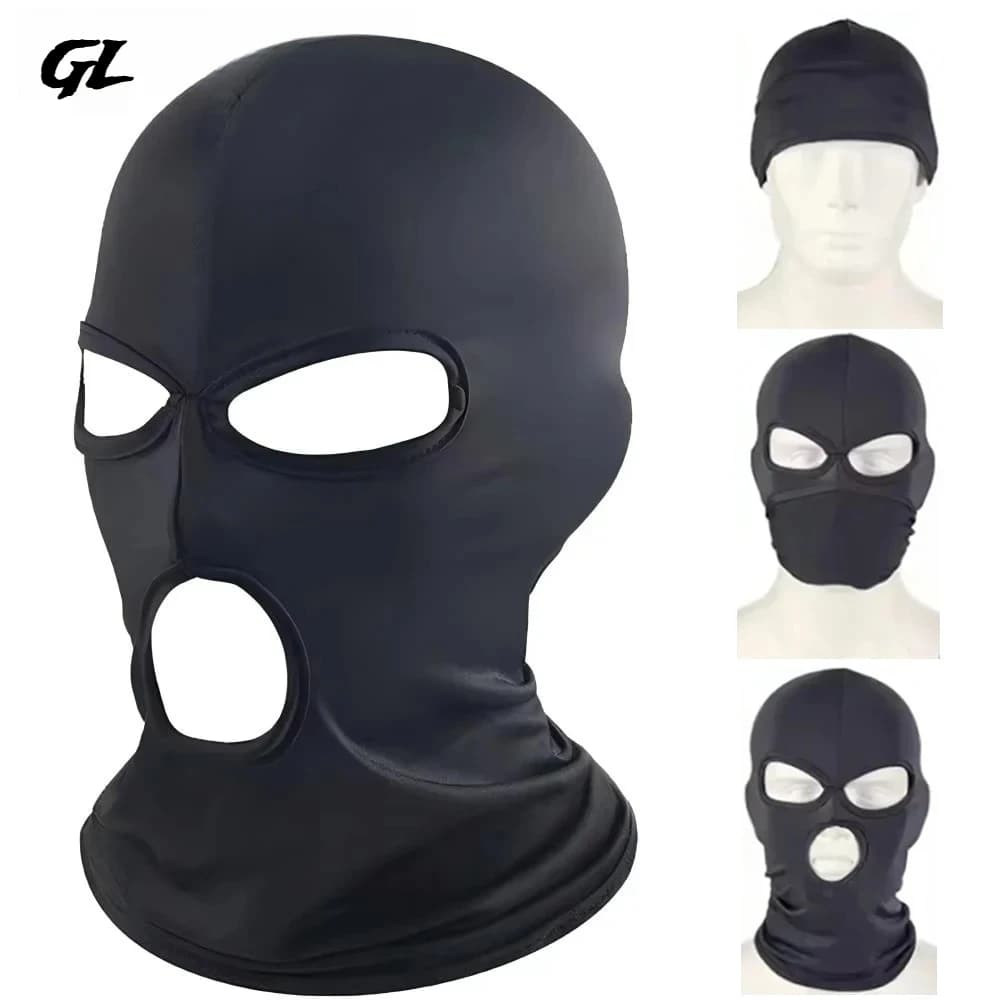 3 Holes, Full Ski Mask for Men and Women, Breathable, for Moto, Cycling, Sport, with UV Protection
