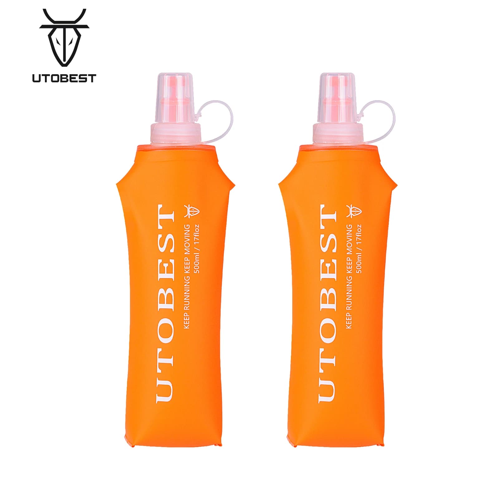 UTOBEST UTR203 Foldable TPU water bottle with 250 ml soft bottle 500 ml for racing hydration vest