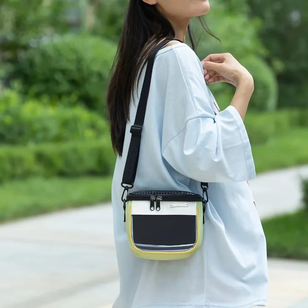 Breathable Small Pet Carrier Bag Portable Travel Use Hamster Shoulder Bag Lightweight Adjustable Hedgehog Gecko Carry Pouch