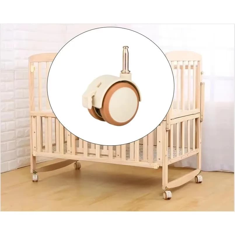2/4 pezzi 2 '' mobili per culla rotelle girevoli morsetto per armadio con ruote freno gamba di supporto per mobili in nylon per sedie carrello per lettino