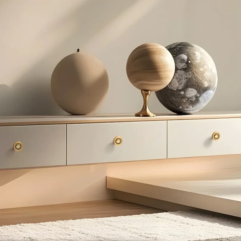 Maniglia per mobile/anta in ottone colorato, stile nordico, di lusso leggero francese, con foro singolo, per comodino, cassetto, armadio.