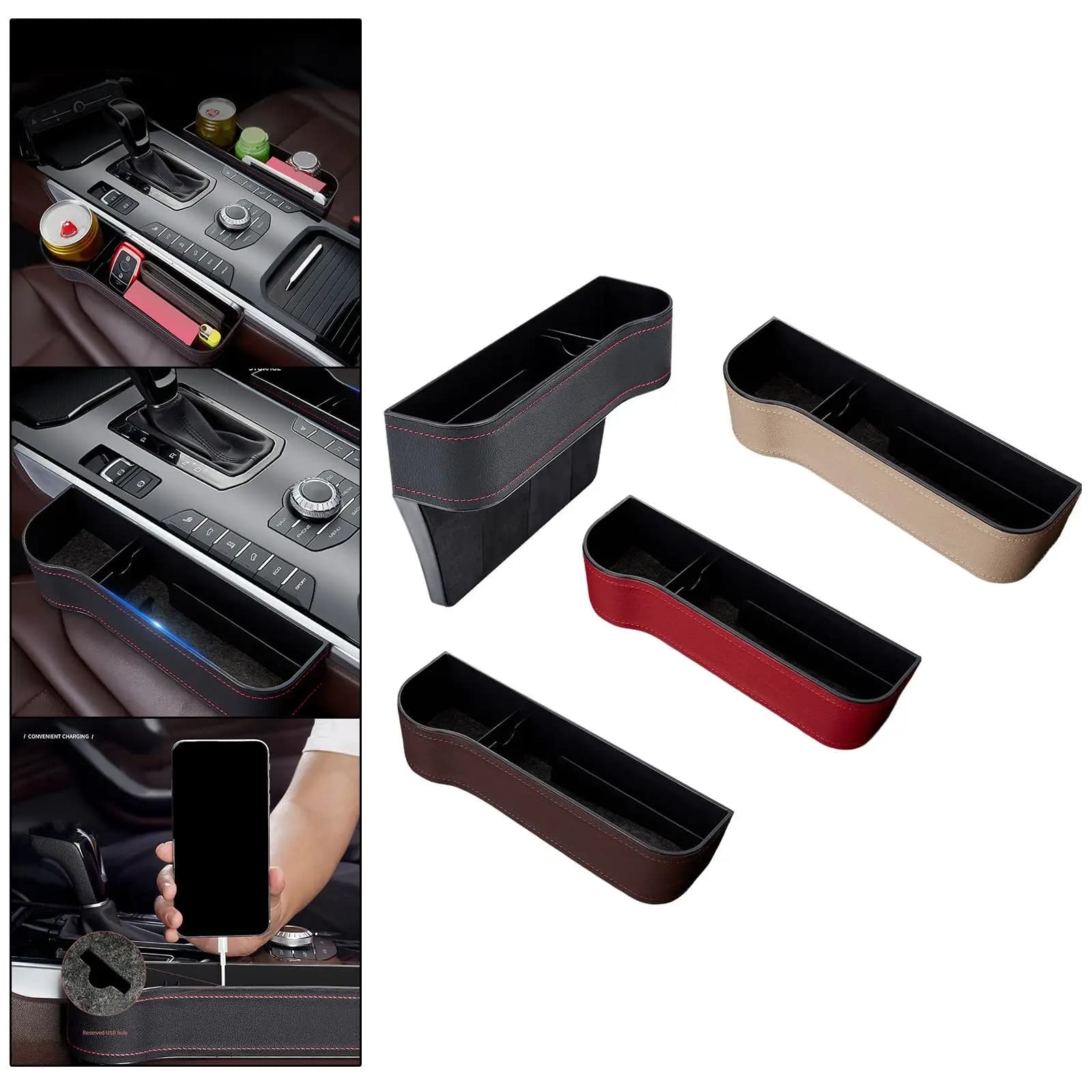 Organizer universale per riempire gli spazi vuoti dei seggiolini auto, plug-in con pu di ricarica riservata