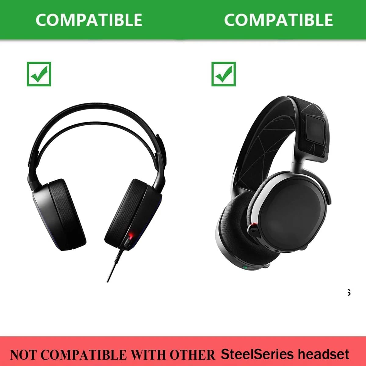 T35C Fabric Ear Pads Cushion Earmuffs Replacement for /Arctis5/Arctis7/Arctis9/Arctis 1 Gaming Headset