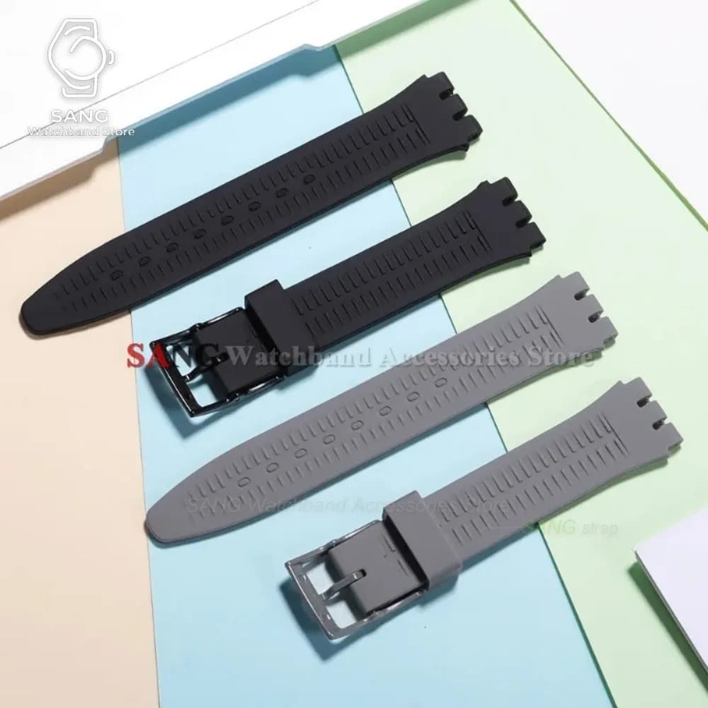 Waterproof Colorful Rubber WatchBand for Swatch 16mm 17mm 19mm 20mm Watch Strap Sport Bracelets Men Women Wristbelt Accessories