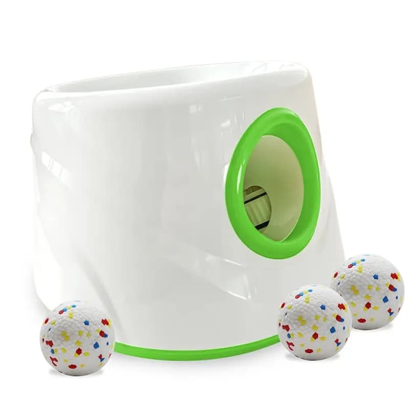 ABBN-Lanciatore automatico di palline per cani con 3 palline da tennis (ETPU da 2 pollici), gioco interattivo