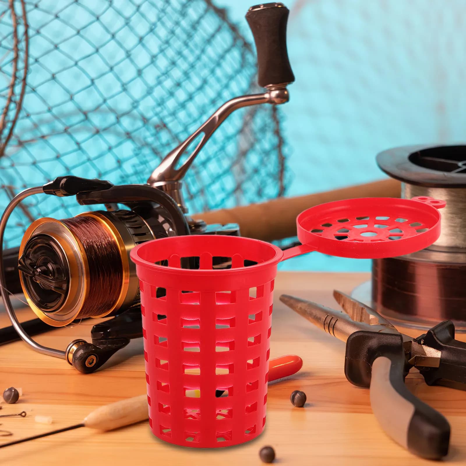20 Pezzi Gabbia per Esche da Pesca, Trappola in Plastica, Contenitore per Esche, Gabbia per Catturare Gamberetti e Granchi, Accessorio per Attrezzatura da Pesca all'Aperto