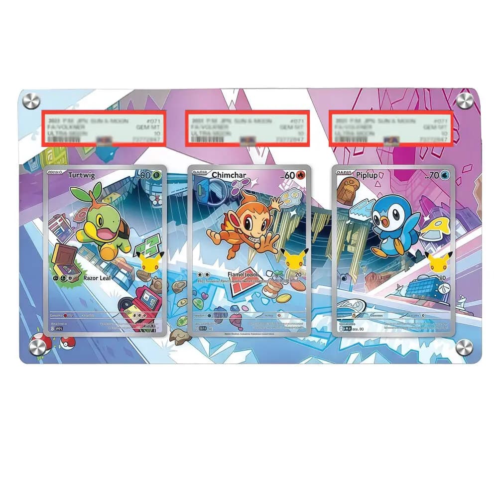 Anime Ptcg Squirtle Bulbasaur Charmander Card Extended Art Psa Display Case Collection Card Extended Painting Display Rack Gift
