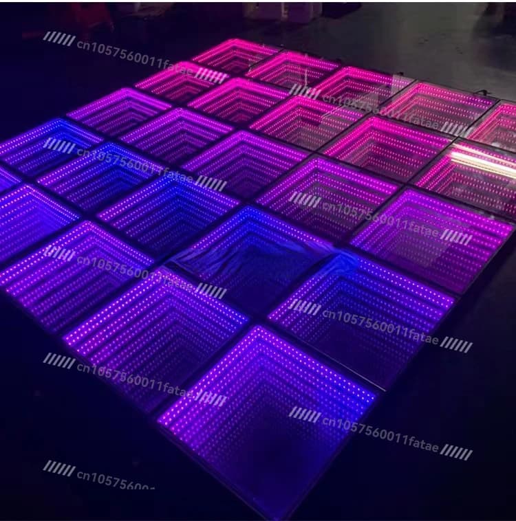 Illumina il vetro temperato per piastrelle da discoteca per DJ da pista da ballo a 3D