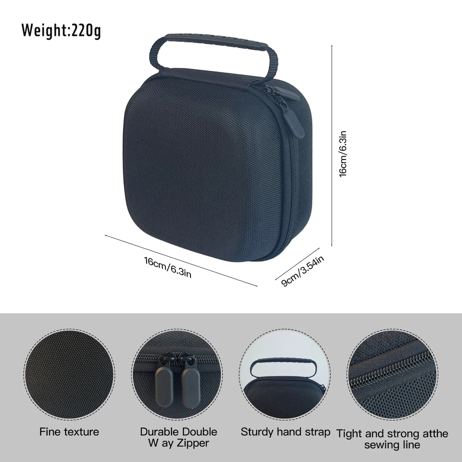 Custodia portatile per Mac mini M4 con mouse e cavo, custodia protettiva leggera e impermeabile, custodia da viaggio anti-shock