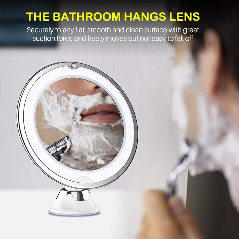 Specchio per Trucco Antiappannamento con Supporto a Ventosa, Rotazione a 360°, Specchio da Doccia per Rasatura, Specchio Cosmetico per Donne, Accessori per il Bagno