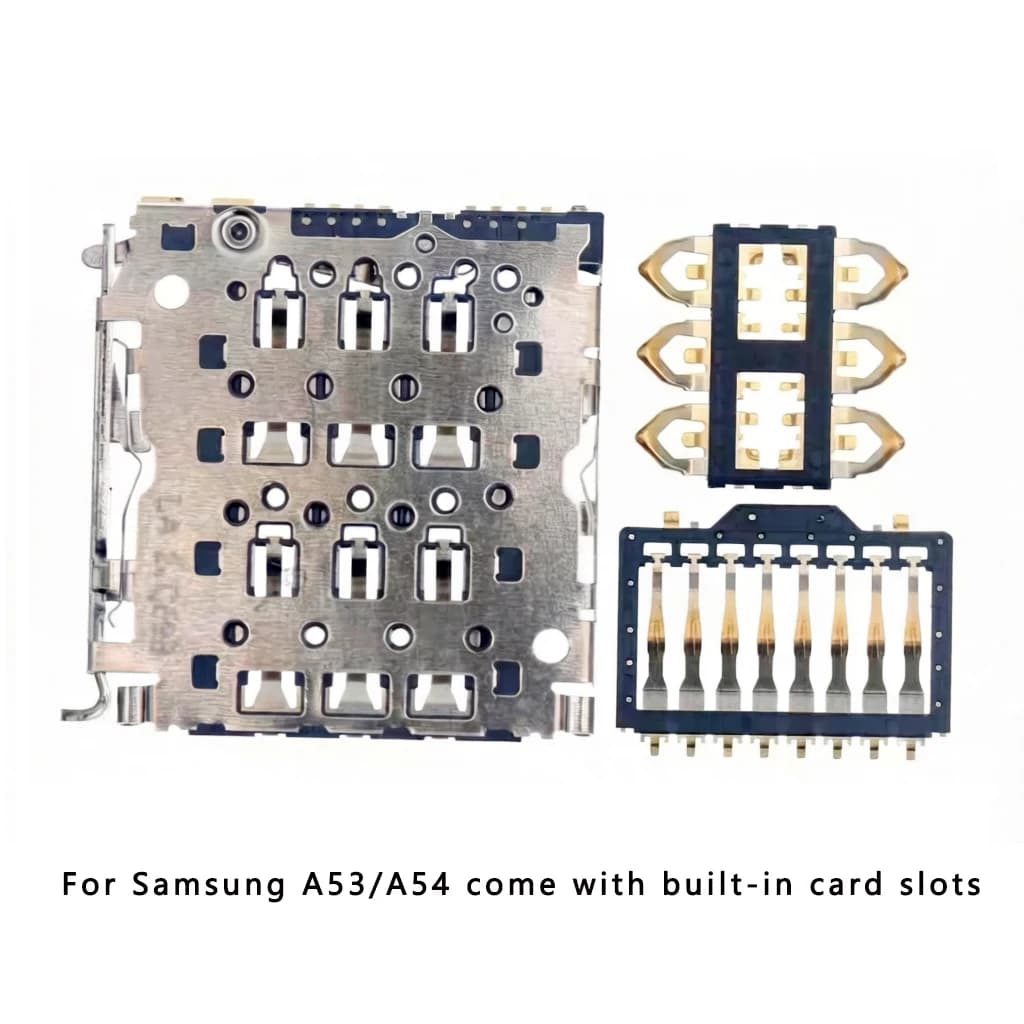 5PCS For Samsung A53 5G A5360 / A54 A5460 Built-in SIM Card Slot & Memory Card Reader Socket SIM Card Tray & Micro SD Card Con