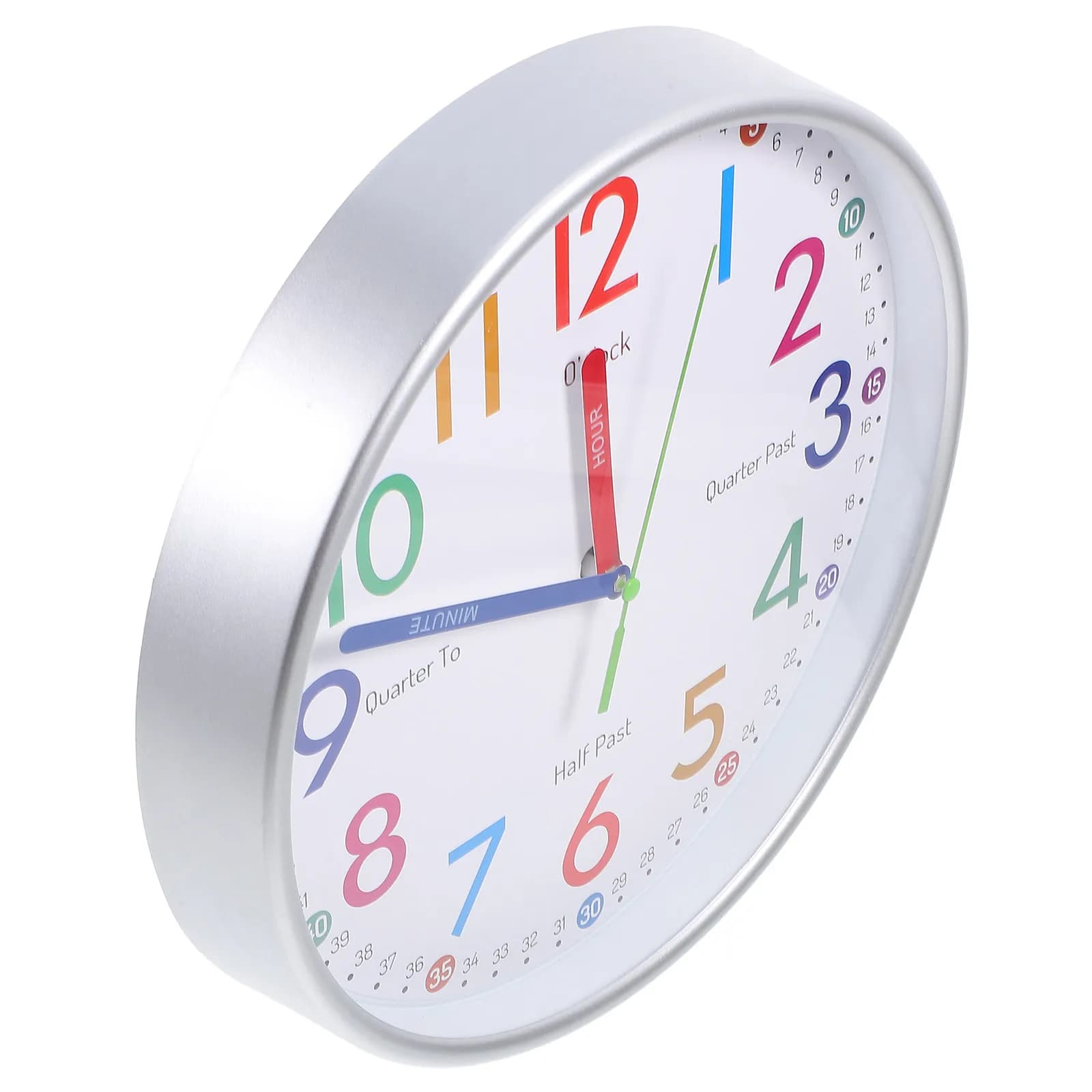 Wall Clock Silent Mute Round Battery Operated Household Wall Hanging Clock for Living Room Bedroom Decor Non Ticking Simple