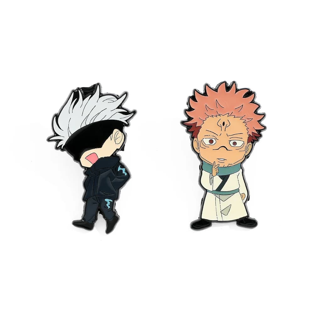 2 Pezzi Spilla Carina a Forma di Cartone Animato, Pin Smaltato Creativo con Personaggi Anime, Distintivo in Metallo, Accessorio per Abbigliamento e Zaino, Regalo
