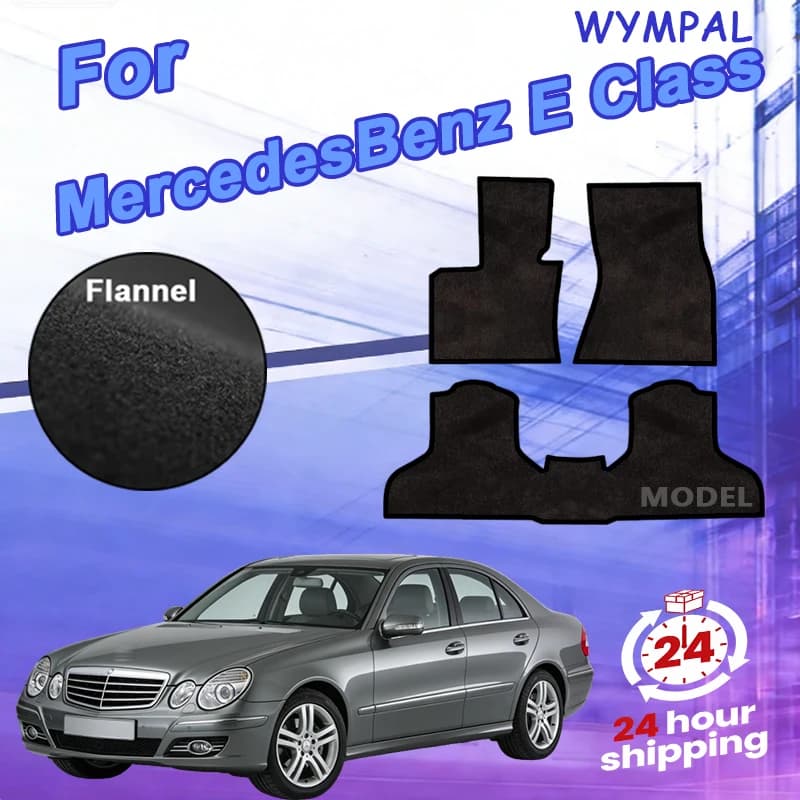 Nylon Suede Car Floor Mats Carpet Rugs For Mercedes Benz E Class(W212)2009-2015 Anti-slip Stylish Odorless Flame retardant