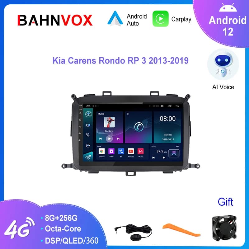 9" Android 12.0 Car Radio for KIA Carens Rondo RP3 2013 2019 GPS Navigation Multimedia Video Player Stereo Carplay HeadUnit