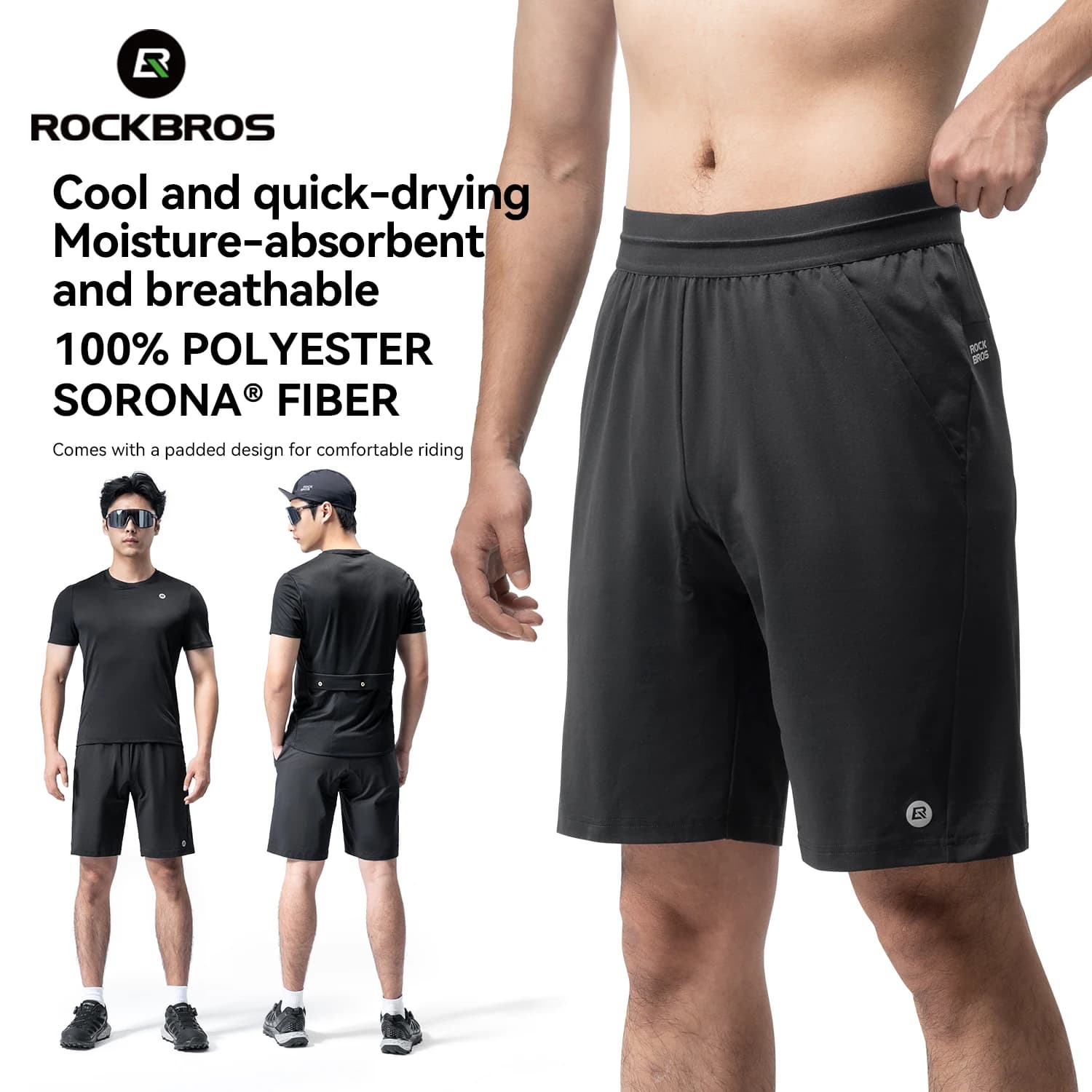 ROCKBROS Cycling Shorts Road Bike Casual Sports Pants Men's style with lining Summer Bike Shorts Equipment