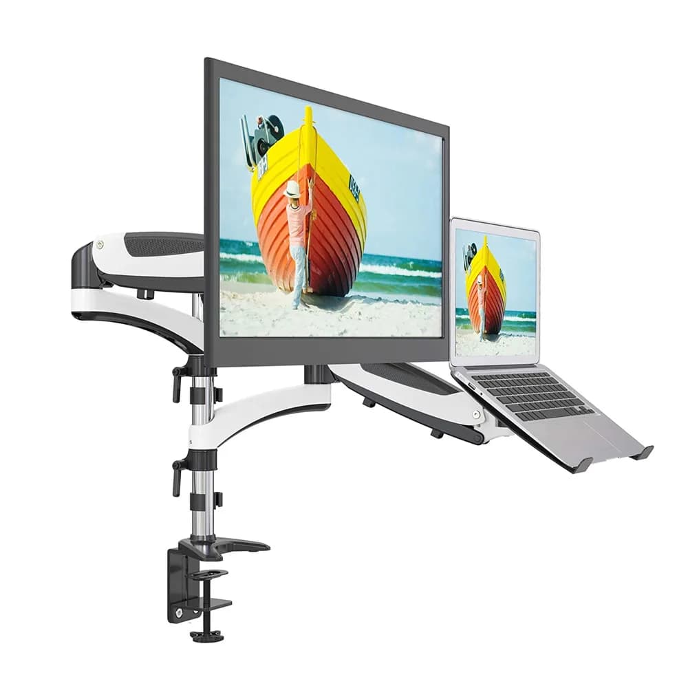 2026 Braccio per monitor LCD con supporto per doppio monitor ad altezza regolabile per notebook portatile